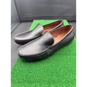 Polo Ralph Lauren Redden Shoes Mens 10D Black Leather Driving Loafers Horse Bit